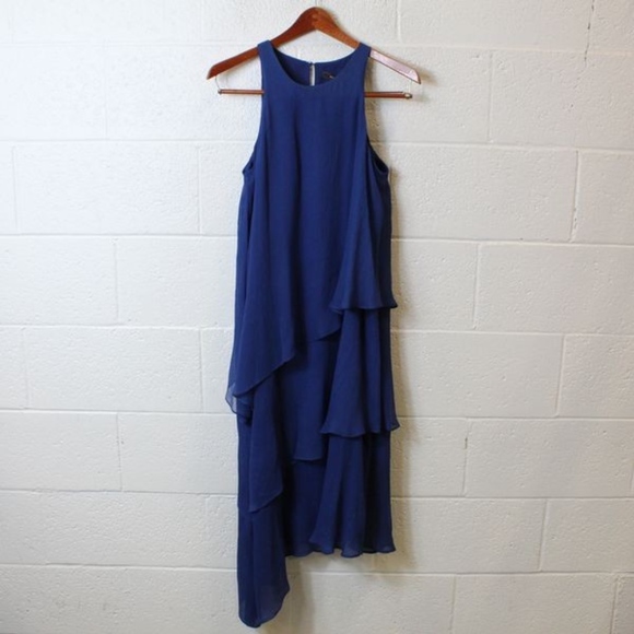 BCBGMaxAzria | "Ink" Colored Sleeveless Silk Dress - Picture 1 of 6